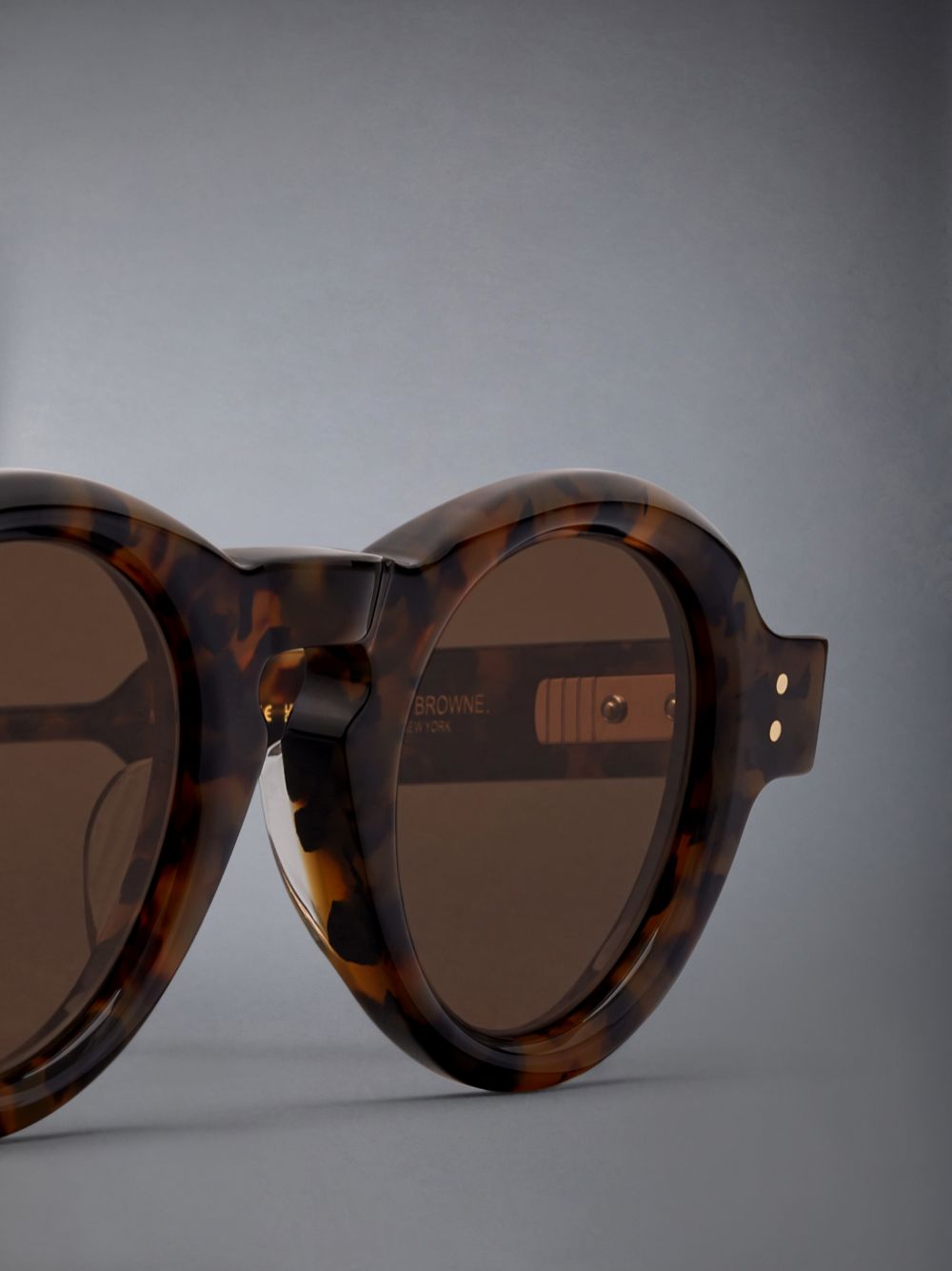 Óculos de Sol Thom Browne Tokyo Tortoise Acetate Round Feminino Marrom | JYQ36B96879