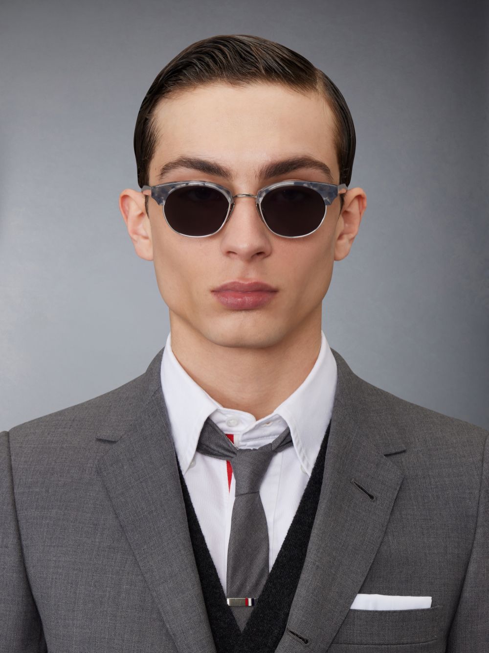 Óculos de Sol Thom Browne Tortoise Acetate And Titanium Oval Feminino Verdes | LEA21J90715