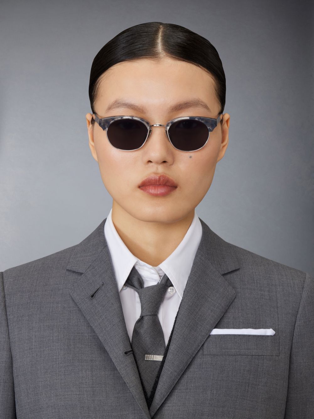 Óculos de Sol Thom Browne Tortoise Acetate And Titanium Oval Feminino Verdes | LEA21J90715